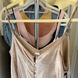 Blush Pink Velvet Cami